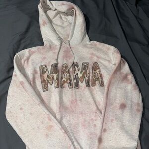 Mama Cow Print Tie Dye Hoodie